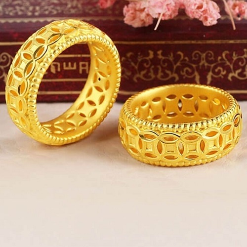 Nhẫn kim tiền vàng 18K Nhẫn kim tiền vàng 18K