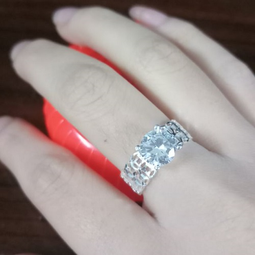 Nhẫn kim tiền vàng trắng Nhẫn kim tiền vàng trắng