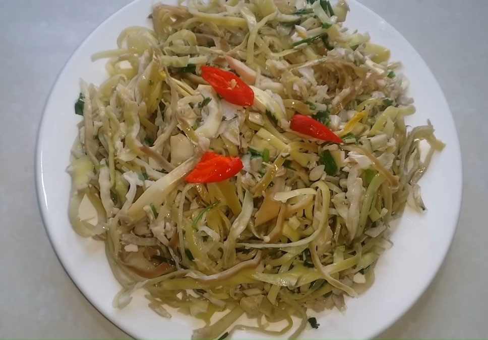 Hoa chuối xào Hoa chuối xào