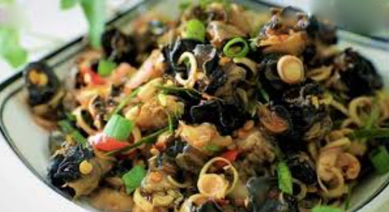 Hoa chuối xào ốc Hoa chuối xào ốc