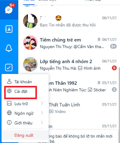 Cách đổi nhạc chuông Zalo