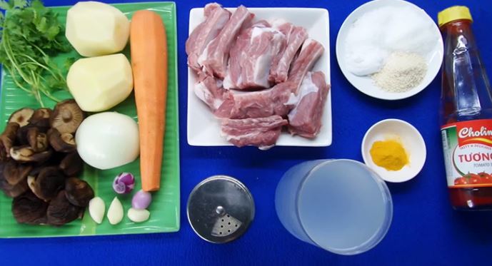 Cách nấu lagu sườn heo non nấm hương