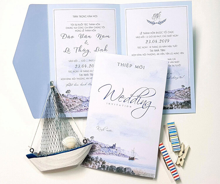 Mẫu thiệp cưới đẹp 2022
