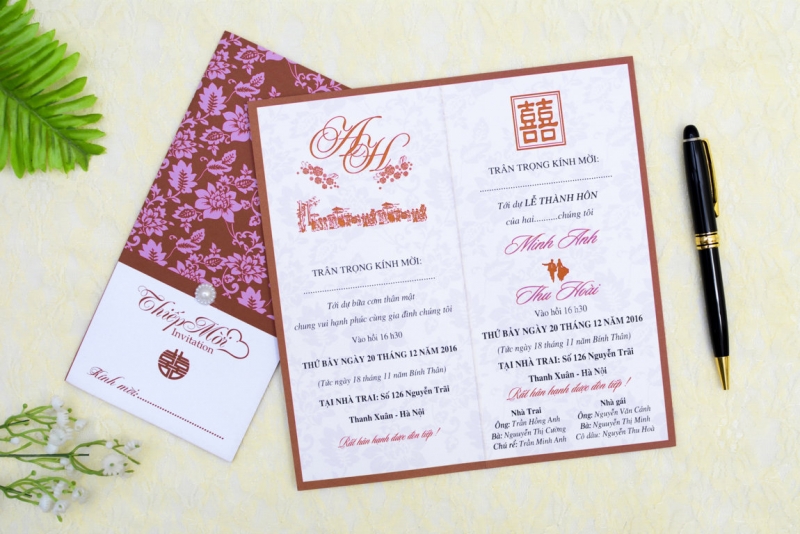 Mẫu nội dung thiệp cưới nhà trai Mẫu nội dung thiệp cưới nhà trai