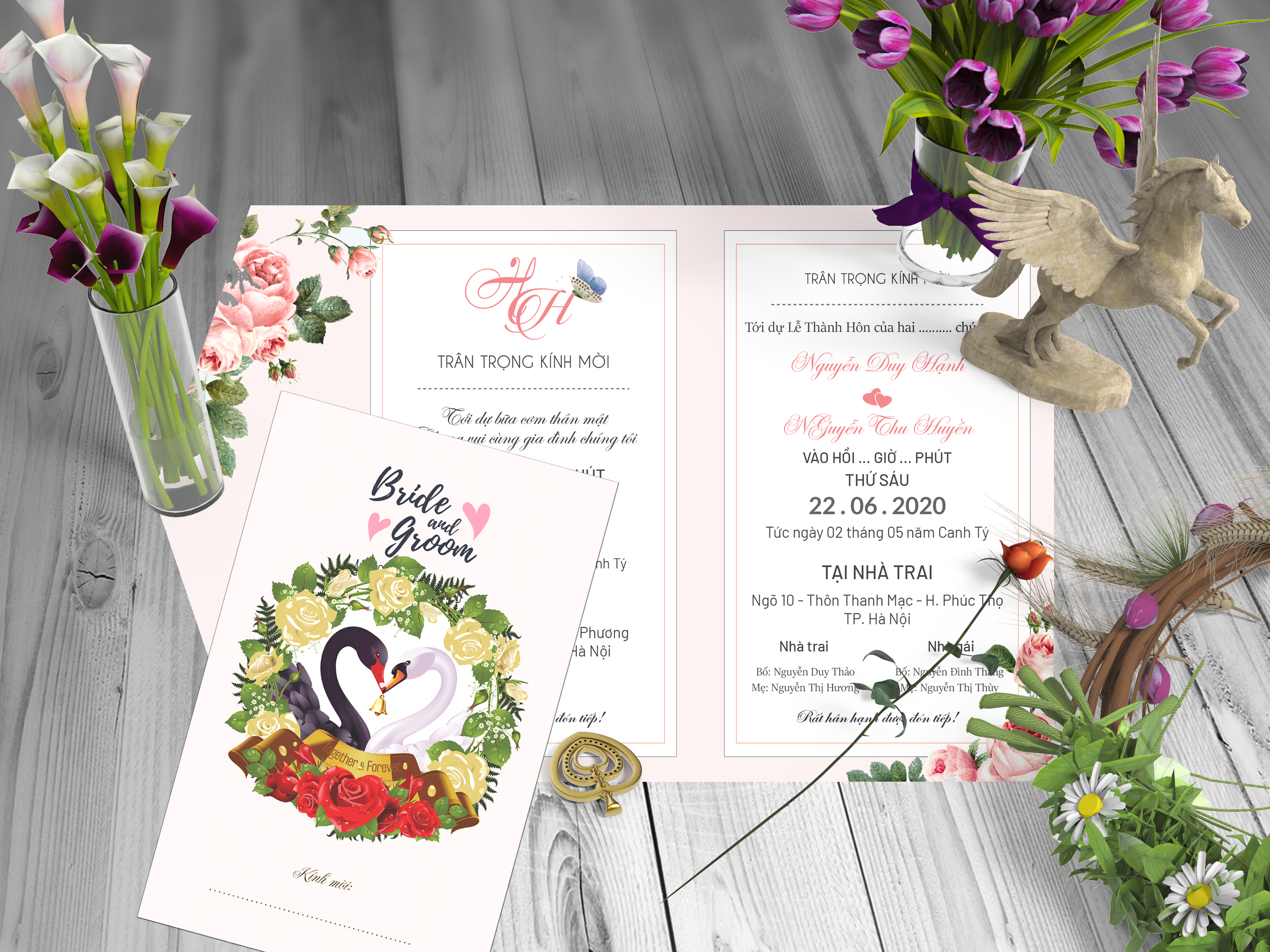 Mẫu nội dung thiệp cưới nhà trai Mẫu nội dung thiệp cưới nhà trai