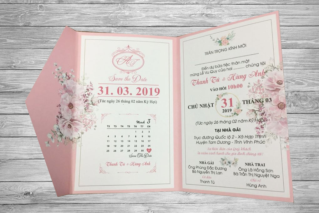 Mẫu nội dung thiệp cưới nhà trai Mẫu nội dung thiệp cưới nhà trai