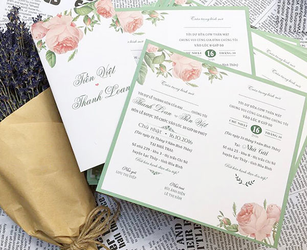 Mẫu nội dung thiệp cưới nhà gái Mẫu nội dung thiệp cưới nhà gái