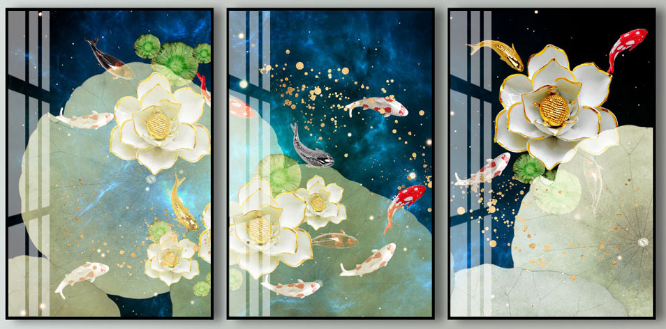 Tranh cá chép phong thủy