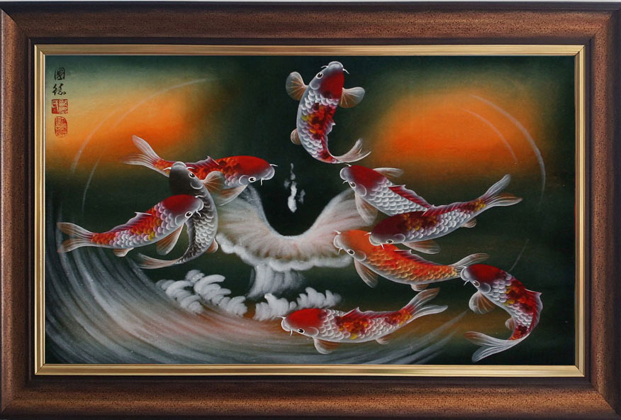 Tranh cá chép phong thủy