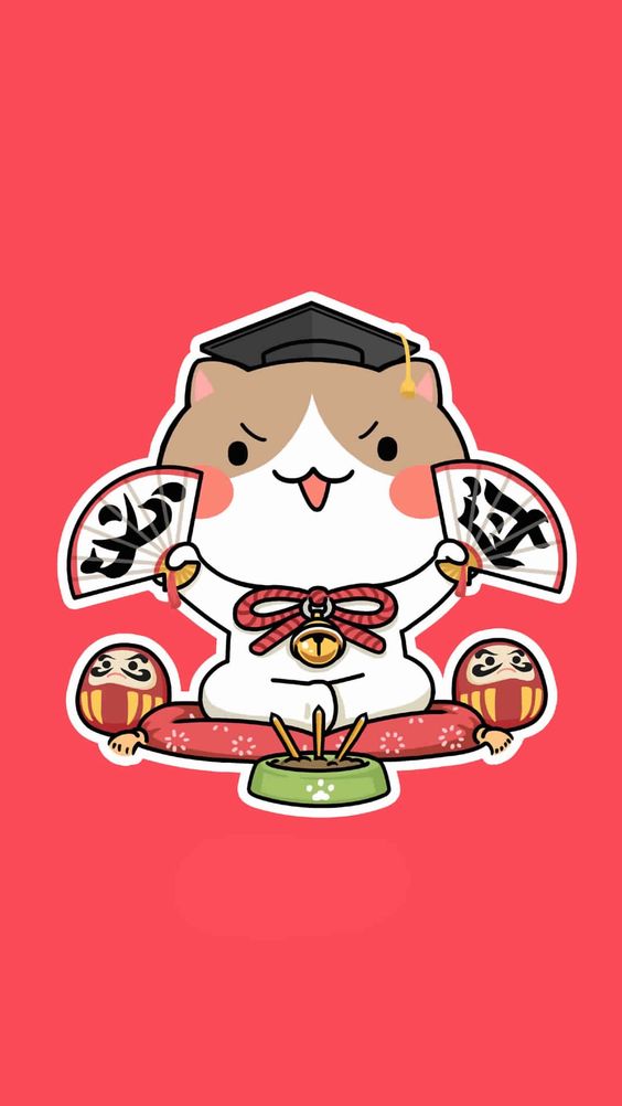 Hình mèo thần tài làm hình nền