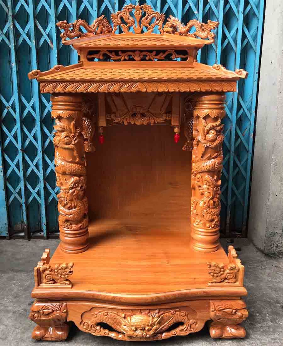 Mẫu bàn thờ Thần Tài mái rồng đẹp Mẫu bàn thờ Thần Tài mái rồng đẹp