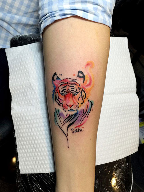 Hình xăm hổ cho nữ Hình xăm hổ cho nữ