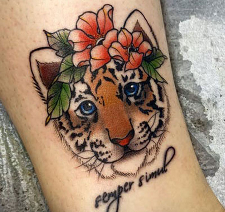 Hình xăm hổ cho nữ Hình xăm hổ cho nữ