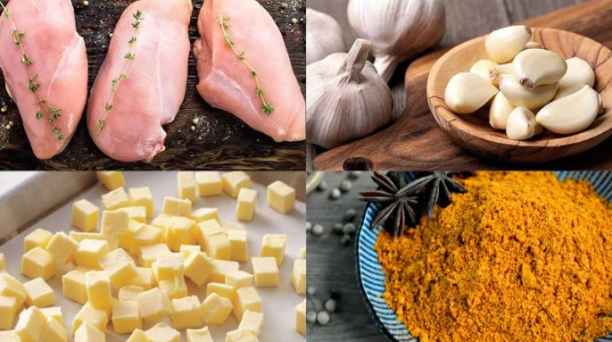 Cách làm khô gà cháy tỏi bằng chảo