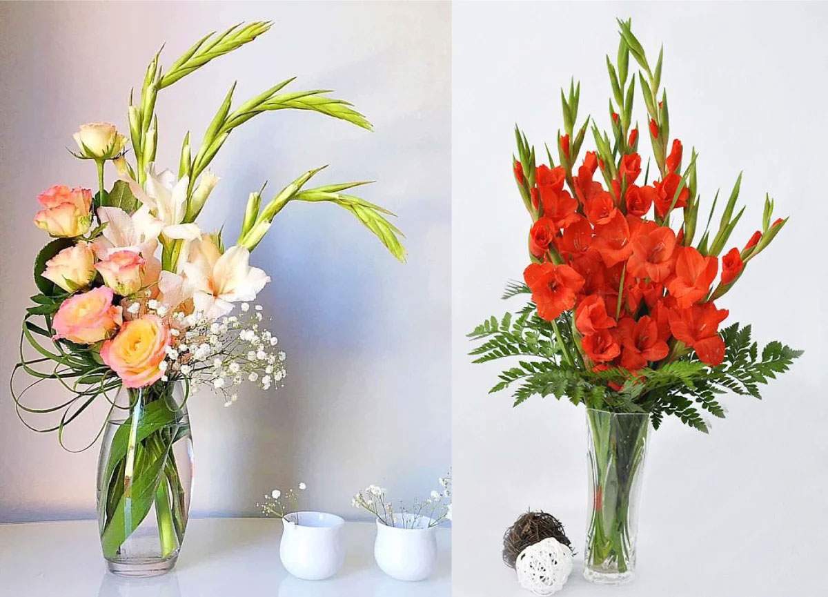 Cách cắm hoa lay ơn và hoa hồng Cách cắm hoa lay ơn và hoa hồng