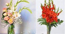 Hướng dẫn cắm hoa lay ơn và hoa hoa hồng đẹp, đơn giản chưng Tết