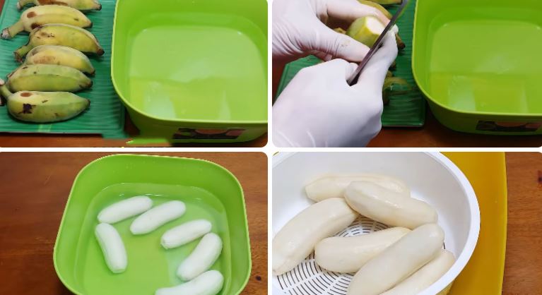 Cách làm chuối ngào đường màu đỏ