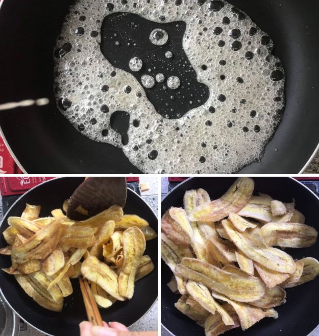 Cách làm chuối ngào đường bằng chuối xanh