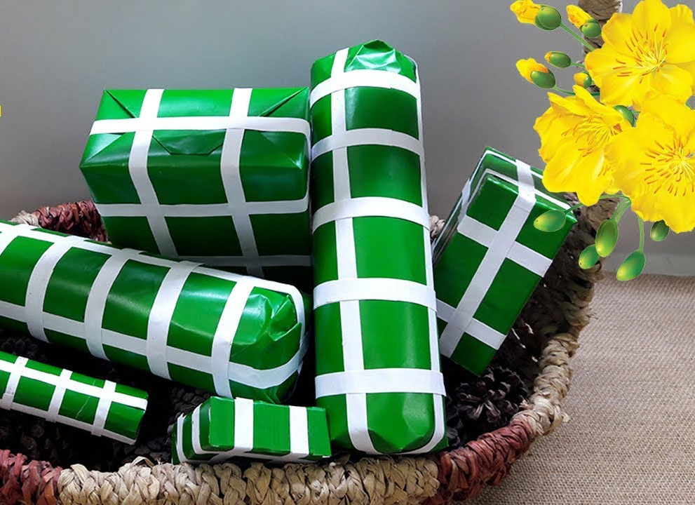 Bánh chưng bánh tét bằng giấy