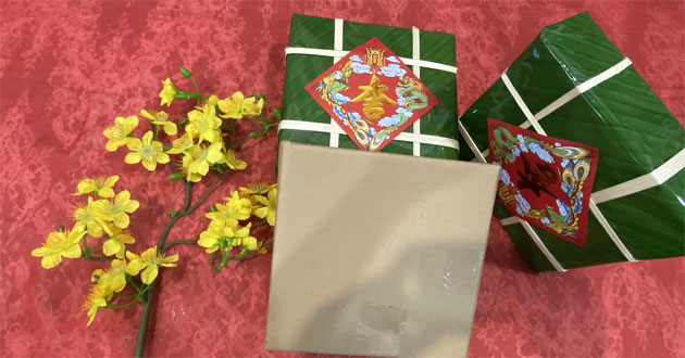 Bánh chưng bánh tét bằng giấy