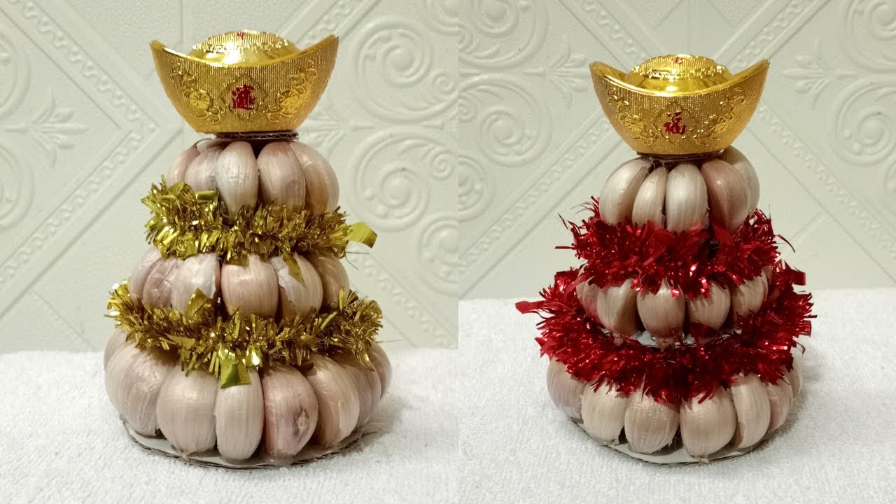 Mẫu tháp tỏi cúng ông Địa, Thần Tài đẹp nhất