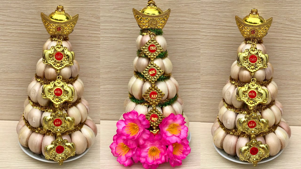 Mẫu tháp tỏi cúng ông Địa, Thần Tài đẹp nhất