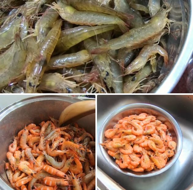 Cách làm tôm khô 1 nắng