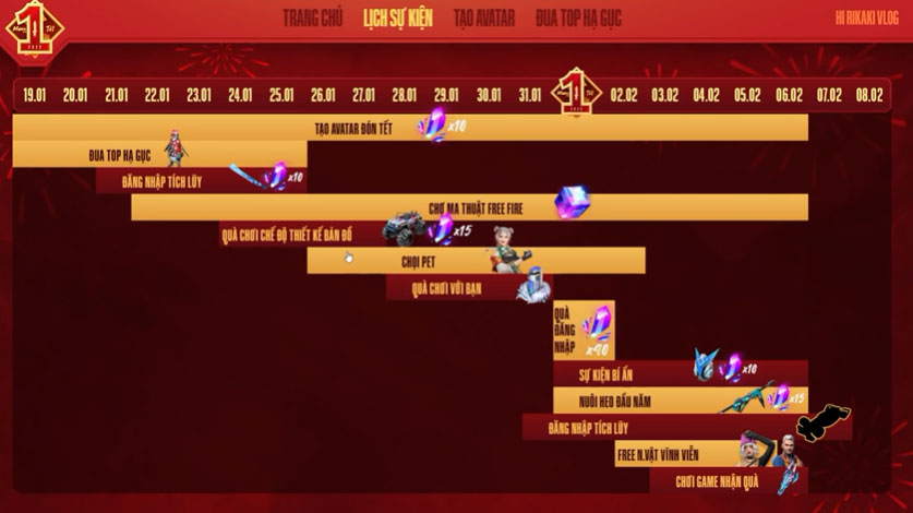 Sự kiện Tết FF 2022 Sự kiện Tết FF 2022