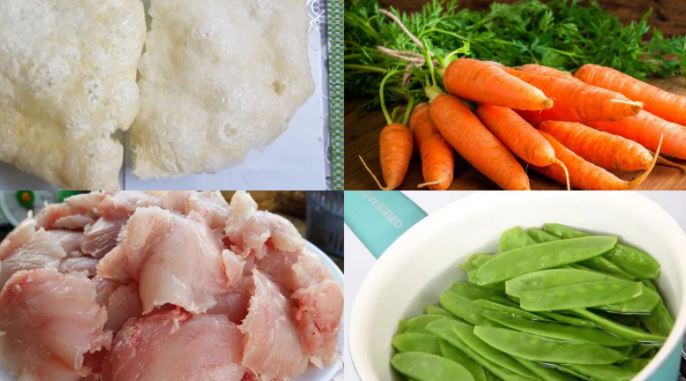 Cách nấu canh bóng bì cuốn chả cá