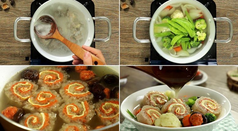 Cách nấu canh bóng bì thập cẩm miền Bắc