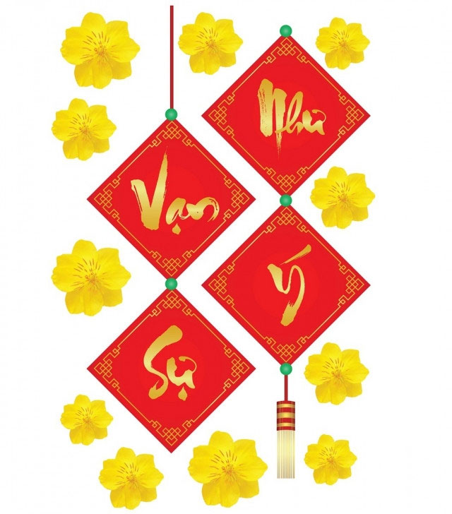 Chữ thư pháp Vạn sự như ý Chữ thư pháp Vạn sự như ý