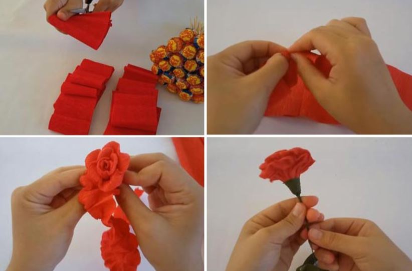 Cách làm bó hoa bằng kẹo mút đơn giản mà đẹp