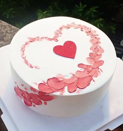 Mẫu bánh kem lễ tình nhân đơn giản nhất Mẫu bánh kem lễ tình nhân đơn giản nhất