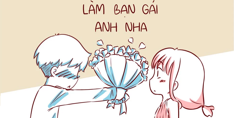 Tỏ tình crush bằng hình ảnh dễ thương