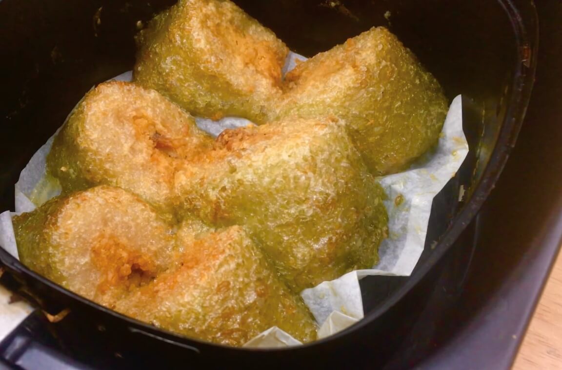 Rán bánh chưng bằng nồi chiên không dầu