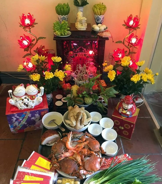 Hình ảnh mâm cúng vía Thần Tài