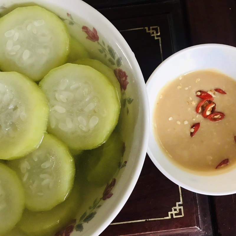 Cách làm bầu luộc chấm chao Cách làm bầu luộc chấm chao