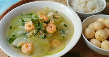 2 Cách làm canh bầu nấu tôm khô, tôm tươi ngon, ngọt nước