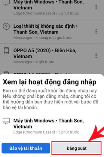 Cách đăng xuất Messenger trên điện thoại Android