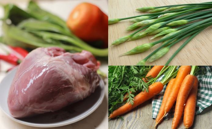 Cách làm tim lợn xào hẹ