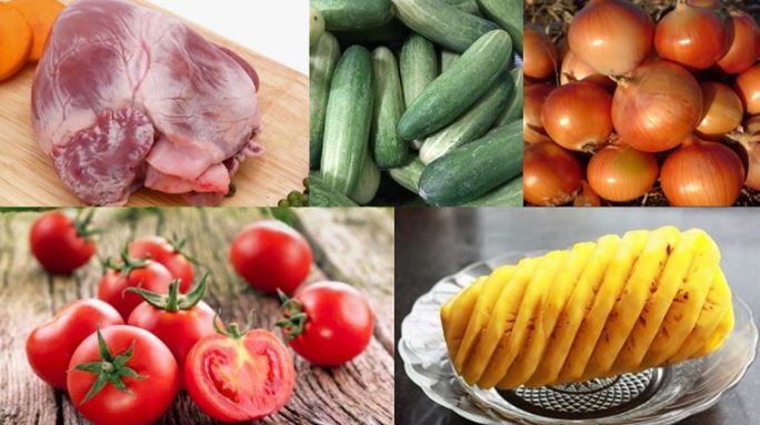 Cách làm tim lợn xào chua ngọt