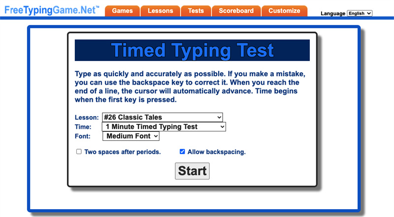 FreeTypingGame: Kiểm tra tốc độ gõ bàn phím FreeTypingGame: Kiểm tra tốc độ gõ bàn phím