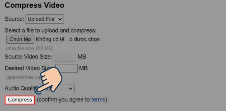 Cách nén video online miễn phí bằng Converter