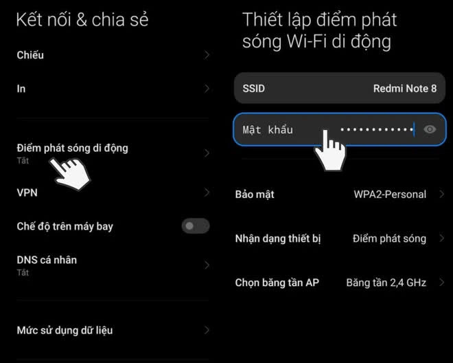 Cách chia sẻ wifi Cách chia sẻ wifi