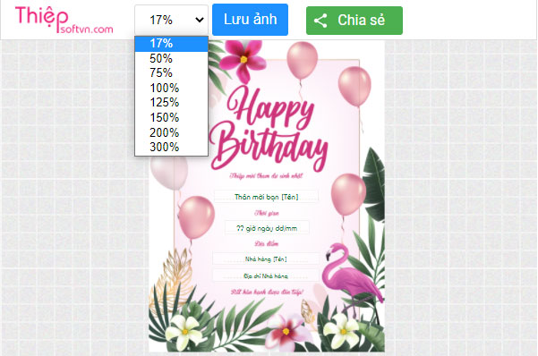 Tạo thiệp mời sinh nhật Tạo thiệp mời sinh nhật