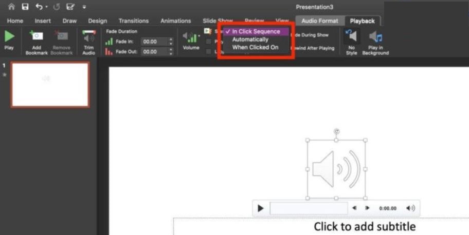 Cách chèn nhạc vào PowerPoint khi bắt đầu trình chiếu
