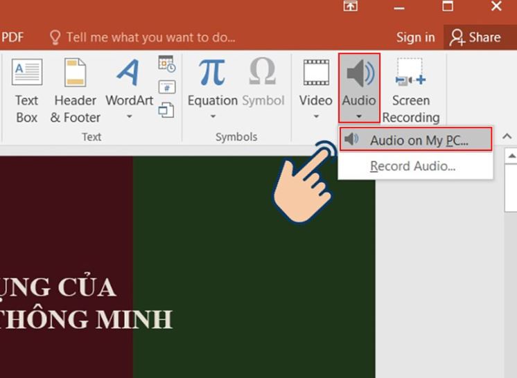Cách chèn nhạc vào PowerPoint 2016, 2013, 2010