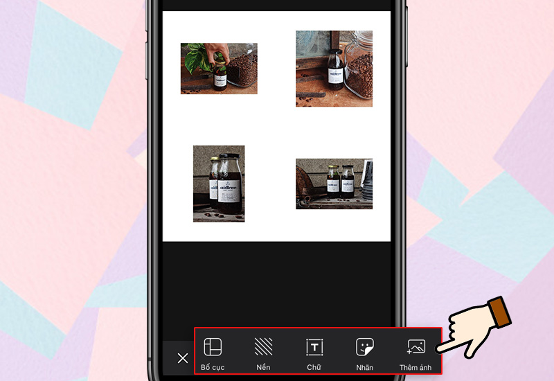 Tùy chỉnh sắp xếp bố cục ảnh ghép theo ý muốn Tùy chỉnh sắp xếp bố cục ảnh ghép theo ý muốn