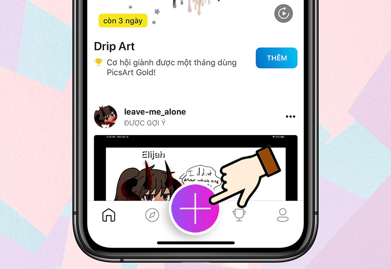 Mở ứng dụng PicsArt trên điện thoại Mở ứng dụng PicsArt trên điện thoại