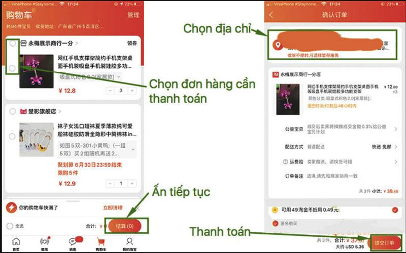 Cách order Taobao Cách order Taobao